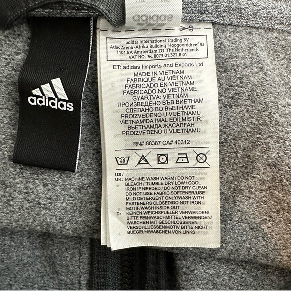 Adidas Designed 2 Move Gray 3 Stripe Track Jacket Women’s Size L (16-18) - Picture 6 of 8